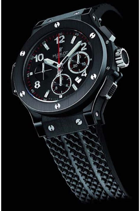 Hubla Design Hublot Big Bang Siyah Tırtıklı Silikon Kordon.